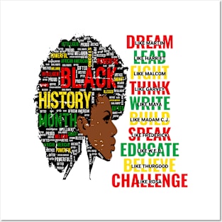 Dream Like Leaders Black History Month Women BLM Posters and Art